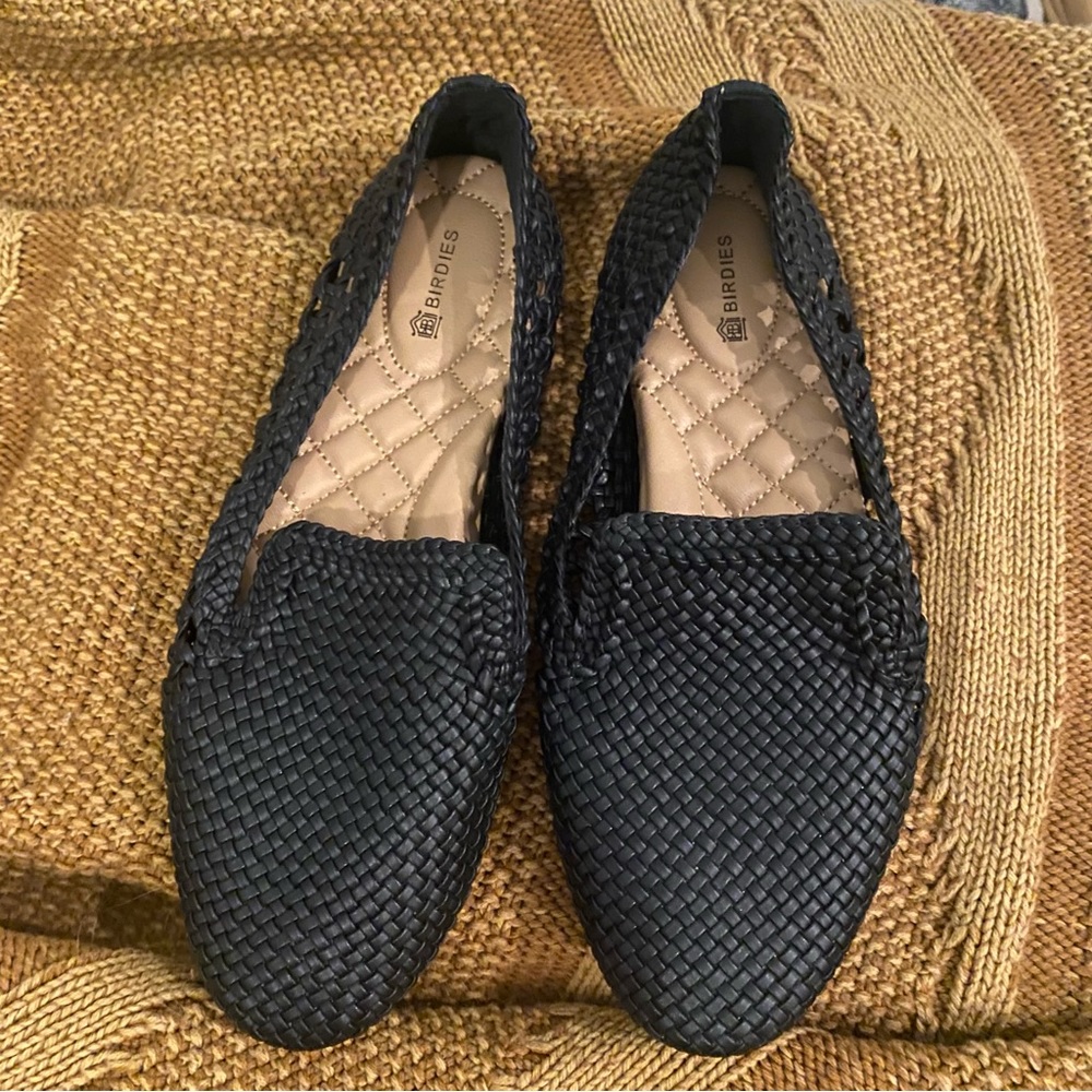Birdies Black The Starling Woven Vegan Leather Loafter